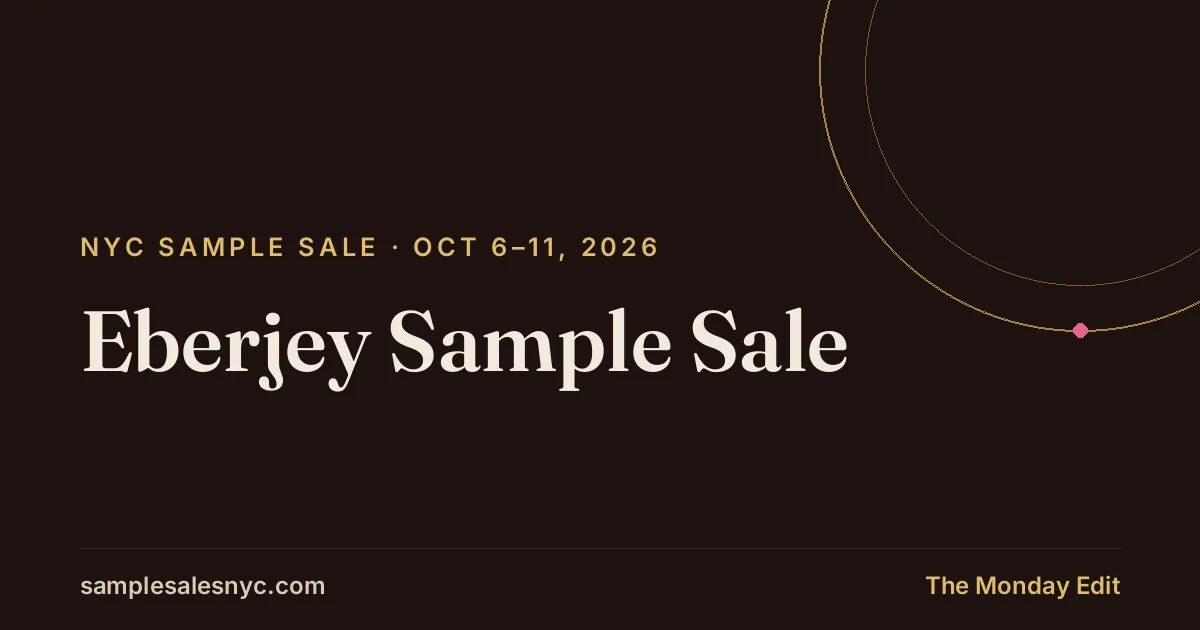 Eberjey Sample Sale, Oct 6–11, 2026
